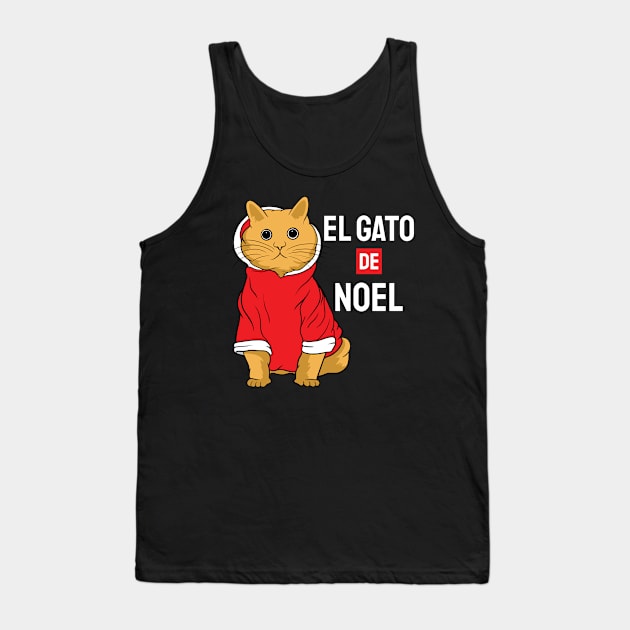 El gato de Noel - Funny Christmas gift idea Tank Top by Backpack-Hiker